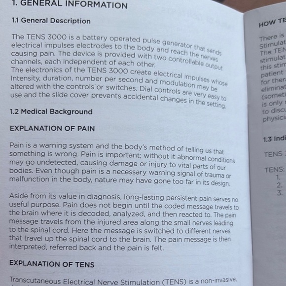 TENS Unit with instructions and electrodes for relief of joints and muscles - Picture 7 of 8